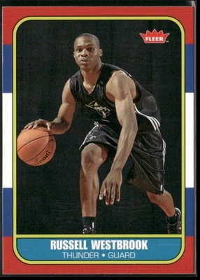 2008-09 NBA Fleer RUSSELL WESTBROOK (RC) 新秀 #86R-166 (B) — 第 1/2 张图片