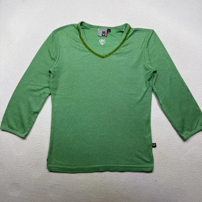 Rare Vintage surf t-shirt Roxy / Quicksilver Women's Striped Surf Skate - Small - Image 1 of 4