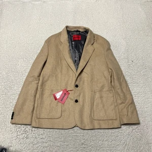 Hugo Boss Jacket Mens 44 Tan Wool Blend Sport Coat Two Buttons Blazer Casual - Picture 1 of 19