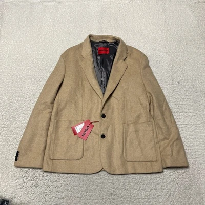 Hugo Boss Jacket Mens 44 Tan Wool Blend Sport Coat Two Buttons Blazer Casual - Image 1 of 4