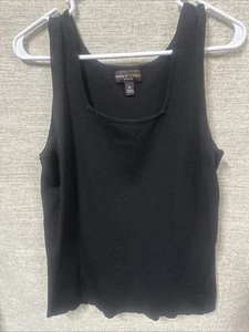 Women’s Dana Buchman Signature Black Square Neck Tank Size XL - Picture 1 of 3