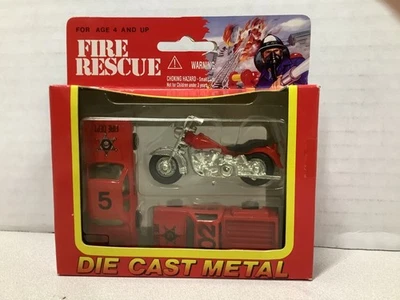 Juego de rescate de bomberos Roel vintage - motocicleta y coche Agglo, camión, motocicleta Foto 1 de 4