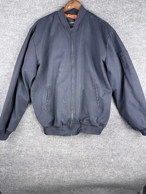 Mens Large RED KAP Quilt Zip Lined Full Zip Mechanic Bomber work Twill Jacket - Image 1 of 4