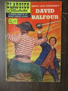 CLASSICS ILLUSTRATED #94 DAVID BALFOUR ROBERT LOUIS STEVENSON HRN 94 GOOD 1952 - Picture 1 of 2