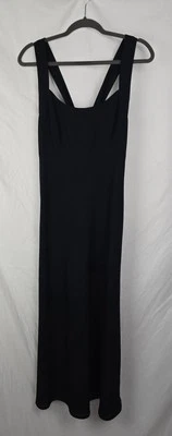 Carole Little 复古 90 年代十字背极简主义经典长裙,尺寸 12 — 第 1/4 张图片