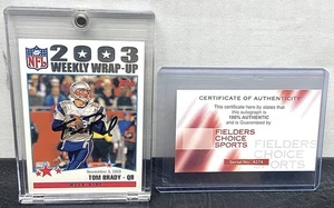*SIGNIERT* Tom Brady 2004 #299 '2003 Weekly Wrap-up' Trading Card mit Echtheitszertifikat (23713) - Bild 1 von 24