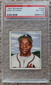 1950 Bowman #248 Sam Jethroe PSA 6 Boston Braves - Foto 1 di 2