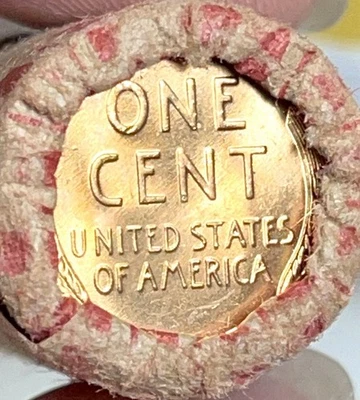 1 US Lincoln Wheat Cent Penny Roll BU/1909P-SVDB Ender(50 Coins)Old Vintage - Image 1 of 4