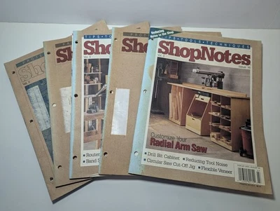Shop Notes Woodworking Magazines - Set of 5 - 1993 &1994 Issues - Image 1 of 4