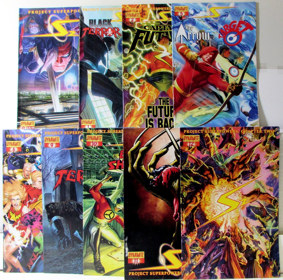 Project Superpowers Lot 8 #5, Two 0, 1B, 2, 6B, 9, 11 B, 12 2009 Dynamite Comics - Image 1 of 1