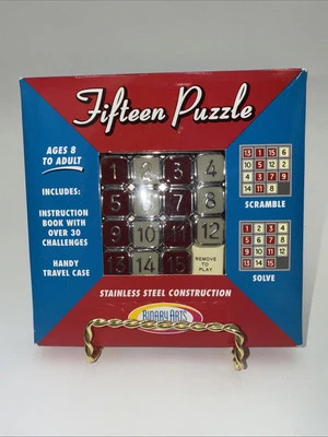 Think Fun Stainless Steel Fifteen Puzzle With Case In Original Box - Image 1 of 2