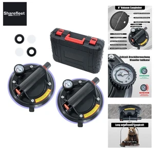 YYDENTOOL 2er Set 8" Saugheber mit Manometer, Glassauger Tragkraft Max. 220KG... - Bild 1 von 9