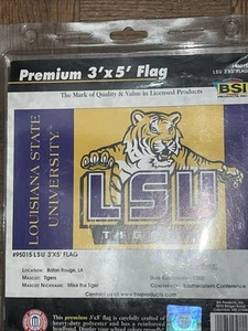 New Louisiana State University Tigers LSU 3' x 5' Flag Banner - Picture 1 of 11