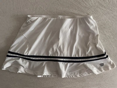 Wilson Tennis Skirt Skort Womens M White Elastic Waist Ball Pocket Sporty Active - Image 1 of 4