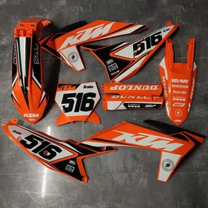 Plastics + Graphics applied KTM 2023 2024 XC XC-F SX SX-F 125 150 250 350 450 - Picture 1 of 9
