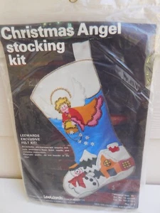 LeeWards Christmas Angel Felt Stocking Kit #15-43768. 16" New Sealed Vintage - Picture 1 of 7