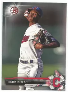 Triston McKenzie Cleveland Indians 2017 Bowman Draft Baseball - Bild 1 von 3
