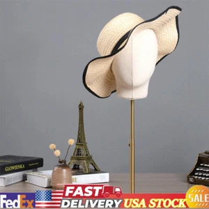 Adjustable Hat Display Mannequin Head Wig Manikin Cap Toupee Display Stand Rack - Picture 1 of 10