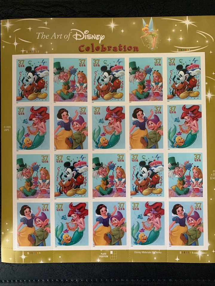 US stamps SC# 3915a Disney - Celebration sheet of 20 MNH 37c MNH 2005 - Image 1 of 1
