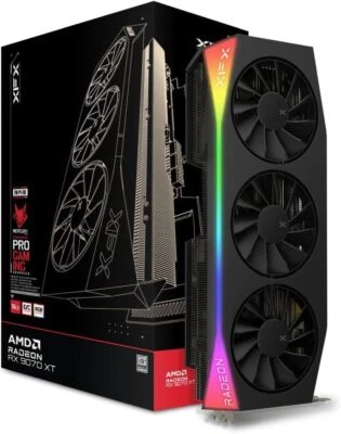 XFX Mercury AMD Radeon RX 9070XT OC Gaming Edition with RGB 16GB RX-97TRGBBBA - Image 1 of 4