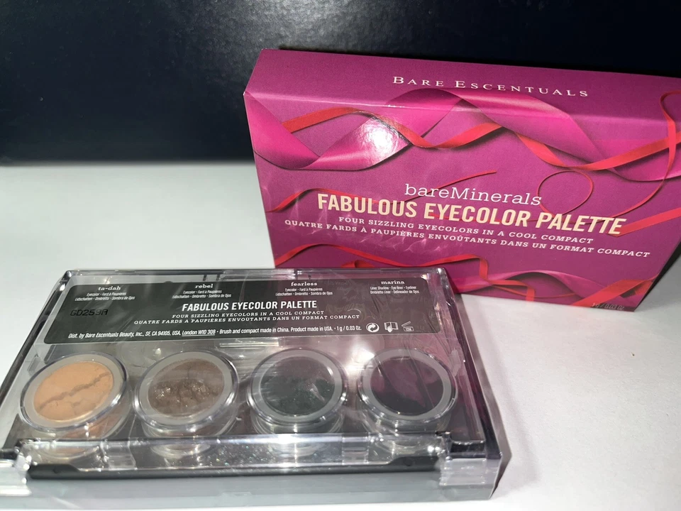 Bareminerals Fabulous Eye Color Palette ~ TA-DAH, REBEL, FEARLESS, MARINA - Image 1 of 3
