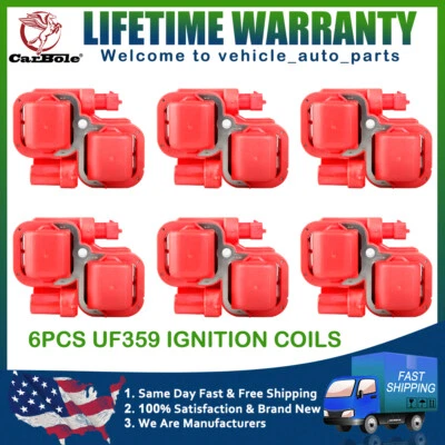 Bobinas de encendido UF359 6 piezas para Chrysler Crossfire V6 2004 2005 2006 07-2008 3,2 L Foto 1 de 4