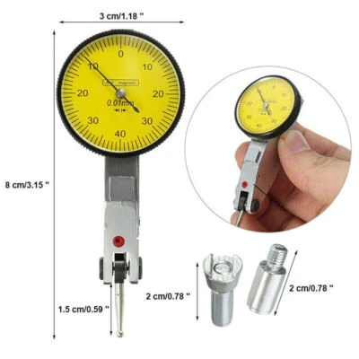 Dial Test Indicator 0.01mm DTI Gauge Magnetic Metric Precision Clock Gauge Box