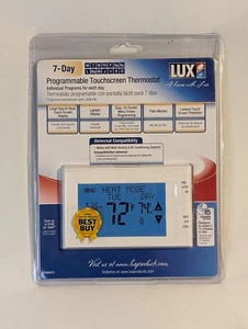 Lux TX9600TS Touchscreen Programmable Thermostat - White - Picture 1 of 3