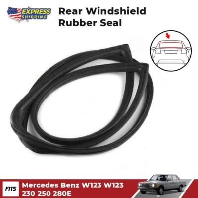 For Mercedes Benz W123 280E Rear Windshield Glass Seal Weatherstrip Rubber Z09 - Imagem 1 de 2