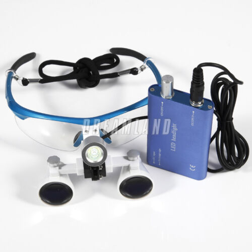 Dental Surgical 3.5x420mm occhialini Glasses/LED Head Light Lamp Luce frontale