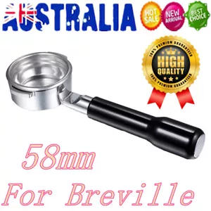 58MM Coffee Bottomless Group Handle Portafilter Filter For Breville With Basket - Picture 1 of 10