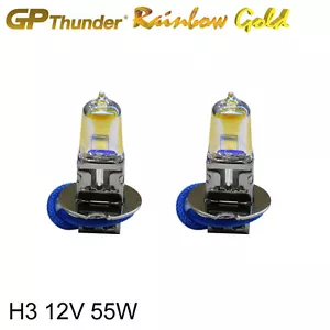GP-Thunder 2500K Rainbow Gold H3 12V 55W Xenon Light Bulbs Pair - Bild 1 von 6