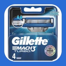 Gillette Mach 3 Turbo Replacement Blades - 100% Genuine FAST FREE POSTAGE