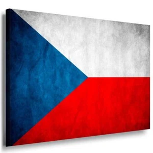 Flagge Tschechien Leinwandbild AK Art Bilder Mehrfarbig Kunstdruck Wandbild XXL - Bild 1 von 5