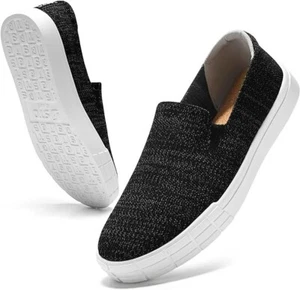 STQ (Sz 6) Knit Slip on Shoes Women Breathable Loafers Comfortable Knit - Picture 1 of 5