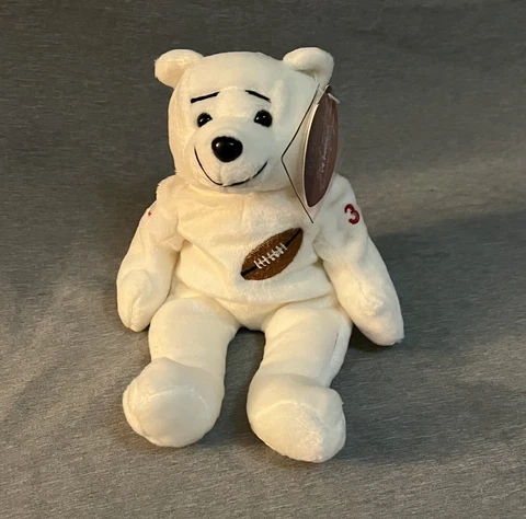 Reggie Jackson "Super Joe" Joe Montana White 8" Beanie Bear Cover