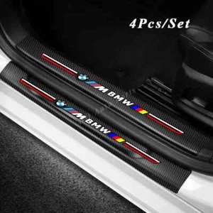 HOT 4Pcs Car Threshold Strip Door Plate Sill Scuff Cover Sticker Decals for BMW - Imagen 1 de 7