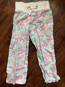 Lilly Pulitzer Linen Beach Pants Lobstah Roll Size XS Lobster Print - Picture 1 of 4