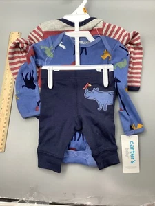 Carter's Baby New Born 3-Piece Dinosaur Outfit Set Boys NEW NWT - Picture 1 of 2