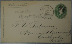 US 1891 Cover, Mansfield to Harvard University MA (Ex. Prof. F. W. Putnam) - Picture 1 of 2