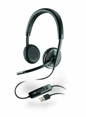 Plantronics Blackwire C520-M Stereo Fascia USB PC Cuffie Ms Skype Certificato - Immagine 1 di 2