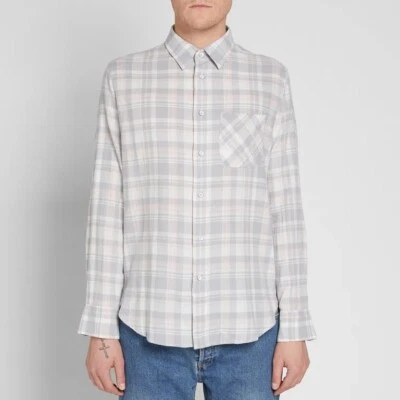 Rag & Bone Fit 3 Regular Fit Beach Shirt Check Pink Plaid Long Sleeve Size XL  - Image 1 of 4
