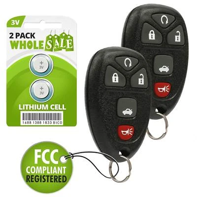 2 Replacement For 2007 2008 2009 Saturn Aura Keyless Entry Key Fob Foto 1 de 4