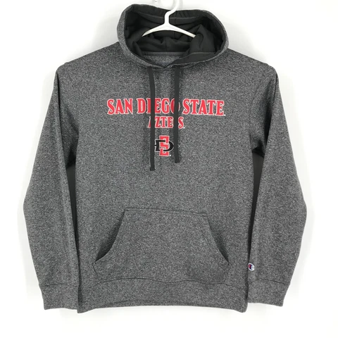 San Diego State Aztecs Mens Sweatshirt Small Gray Hoodie NCAA Football Champion Cover