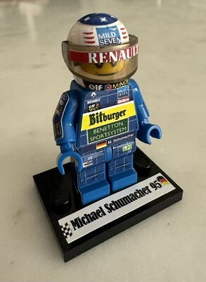 F1 Michael Schumacher 1995 World Champion Benetton B195 minifigure Formula 1 - Immagine 1 di 2