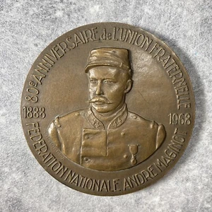 MEDAILLE ANDRÉ MAGINOT. BRÜDERLICHE UNION. DELANNOY. ROGER TAUPIN. 1968 - Bild 1 von 11