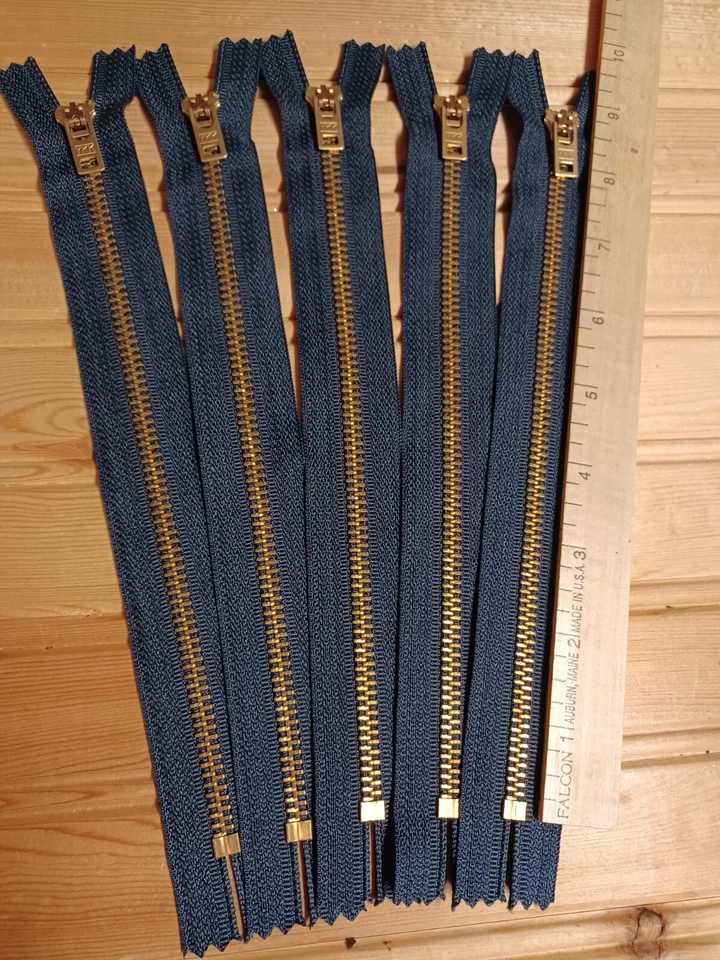 9" YKK Heavy Duty Metal zippers 5 piece **CLOSE OUT PRICING FREE US SHIPPING**^ - Image 1 of 1