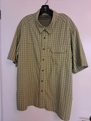 Camisa Eddie Bauer Para Hombres XXL Verde A Cuadros Abotonada Senderismo Aire Libre Manga Ventilada  Foto 1 de 4
