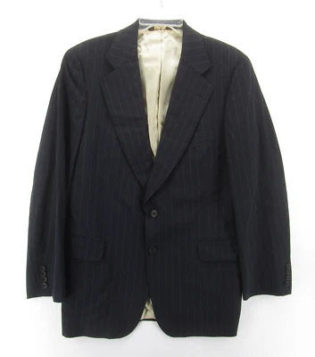 Casaco esportivo masculino Paul Stuart 40 azul blazer listrado jaqueta empresarial preppy - Imagem 1 de 4