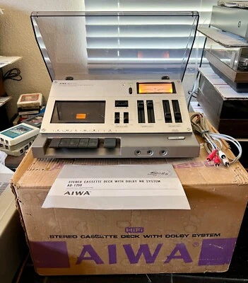 AIWA AD-1250 Solid State Cassette Deck w/ cover, Manual, Original Box; Serviced! - Image 1 of 4
